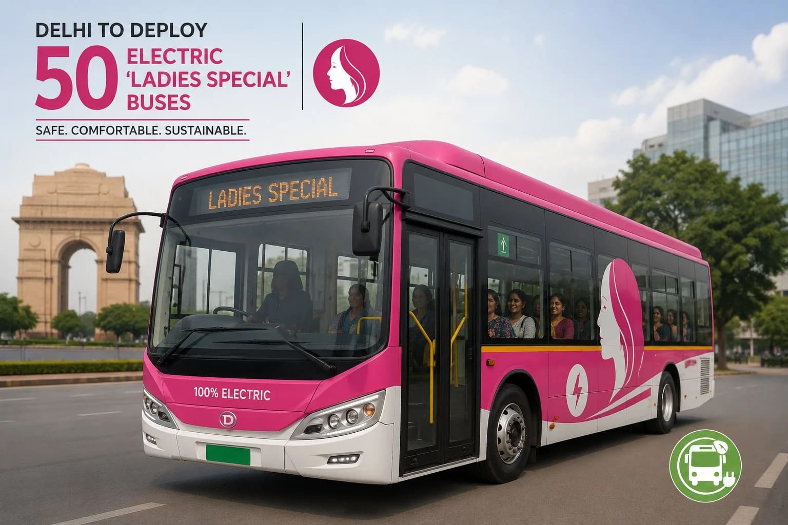 Women only Electric Bus Service